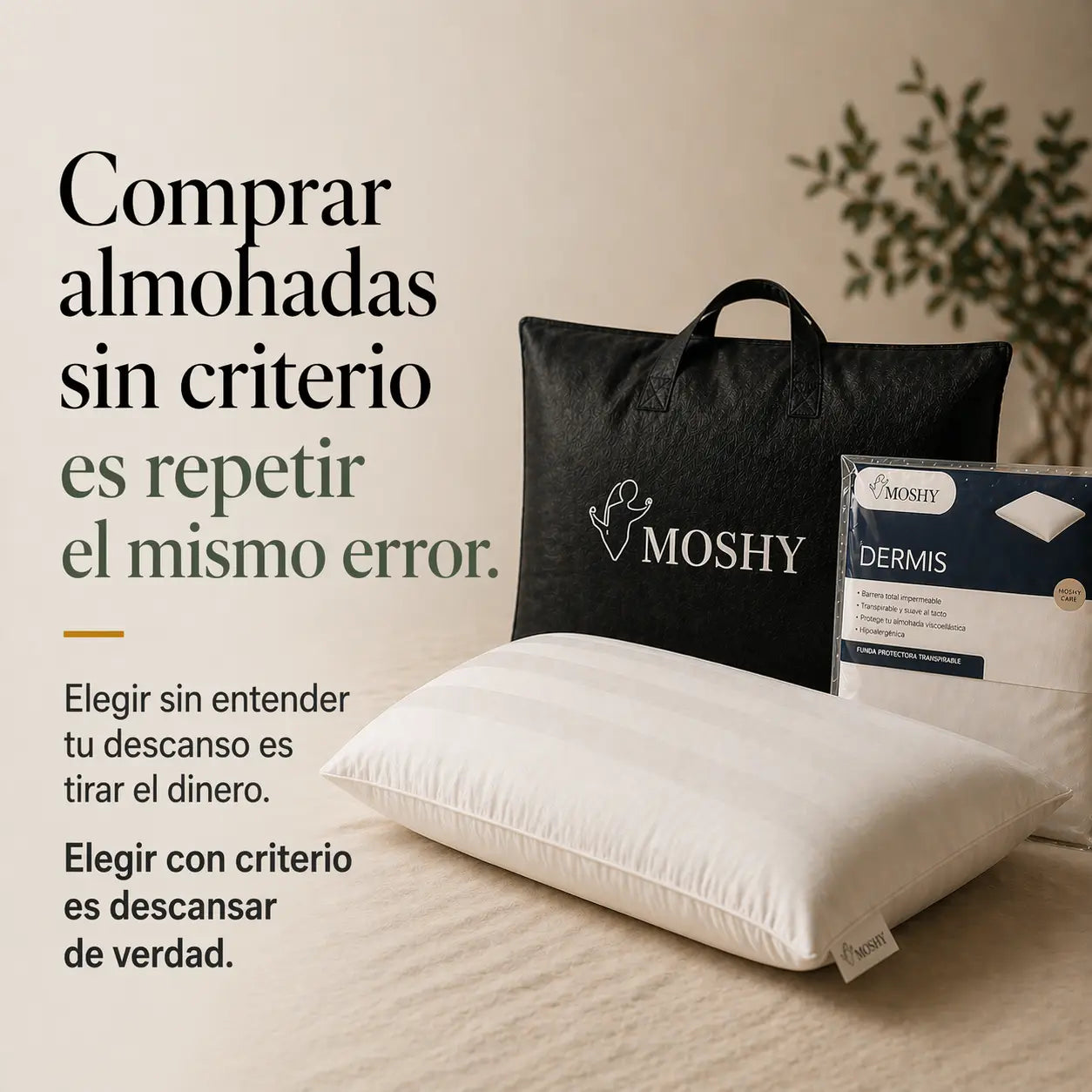 Almohada Viscoelástica 75cm. + Funda Dermis® + Funda de Viaje