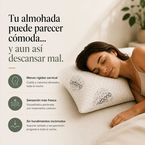 Almohada 75 cm. Carbon + Bolsa de Viaje